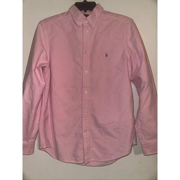 Ralph Lauren Polo performance button down pink school-golf - Youth 18 - 20 XL - Picture 2 of 6